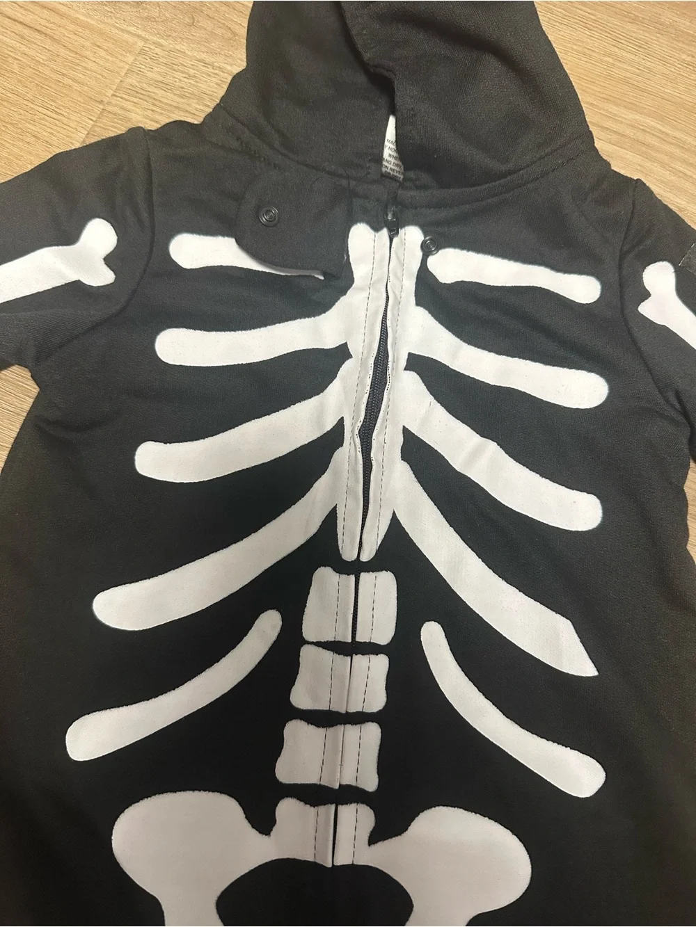 Tipsy Elves Baby Black Skeleton Hooded Costume Onesie